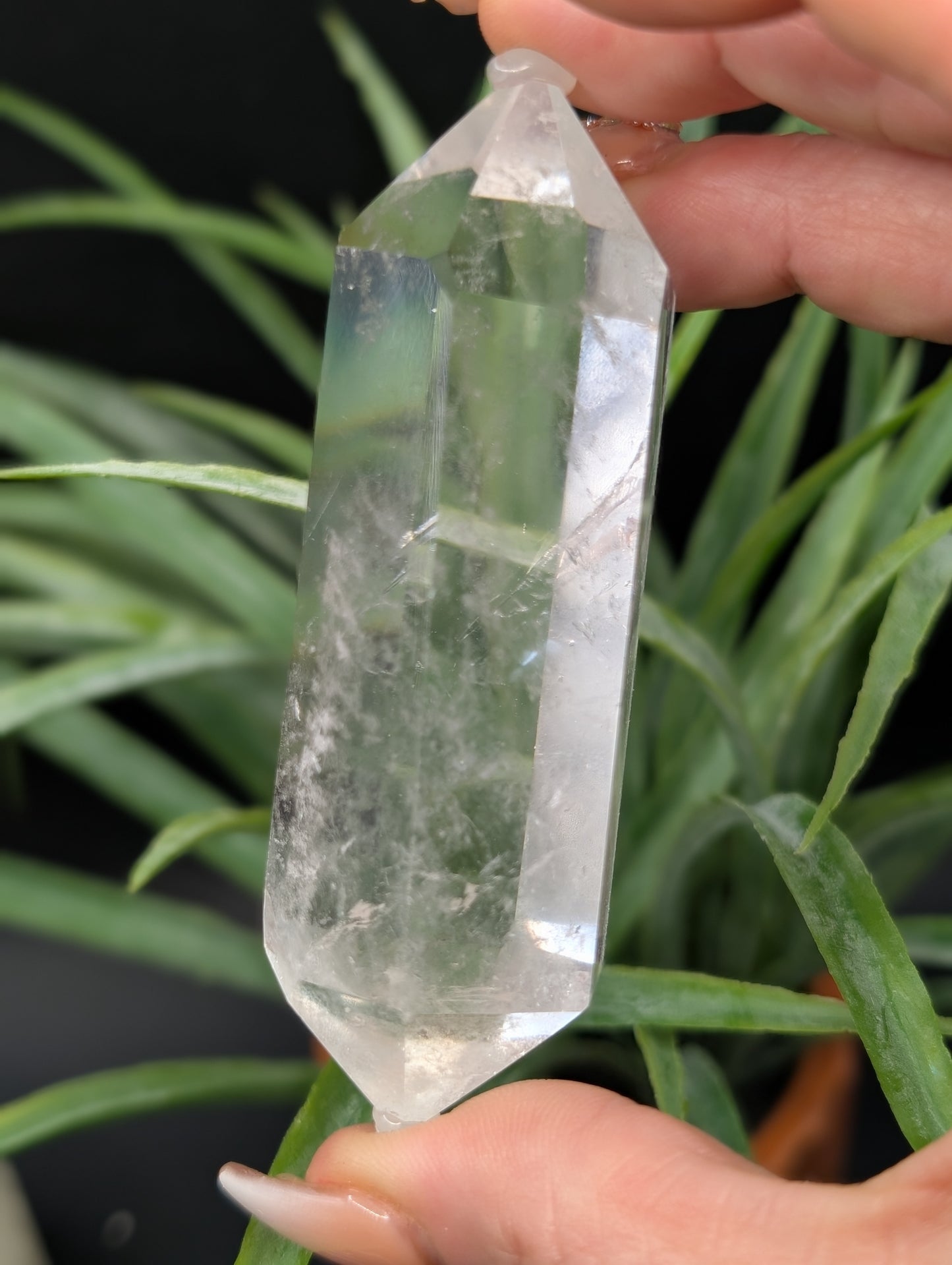 Large Clear Quartz Double Terminated Points with Superb Clarity!!