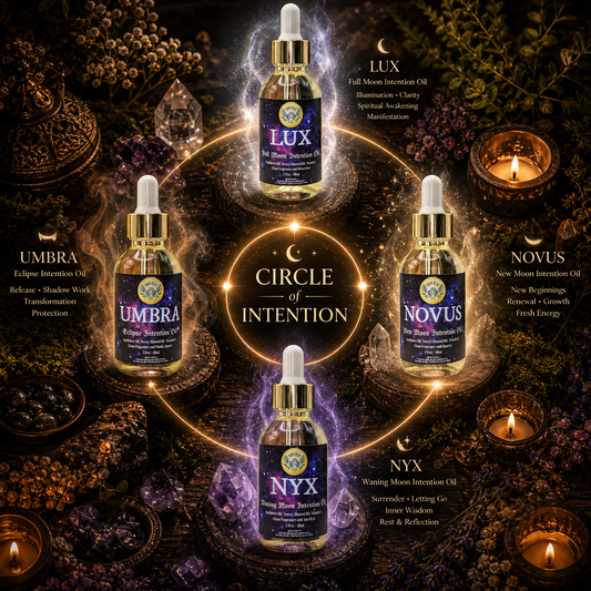 Moon Over Sage's Own Line of Intention Oils Infused with Crystals and Moon Magic!