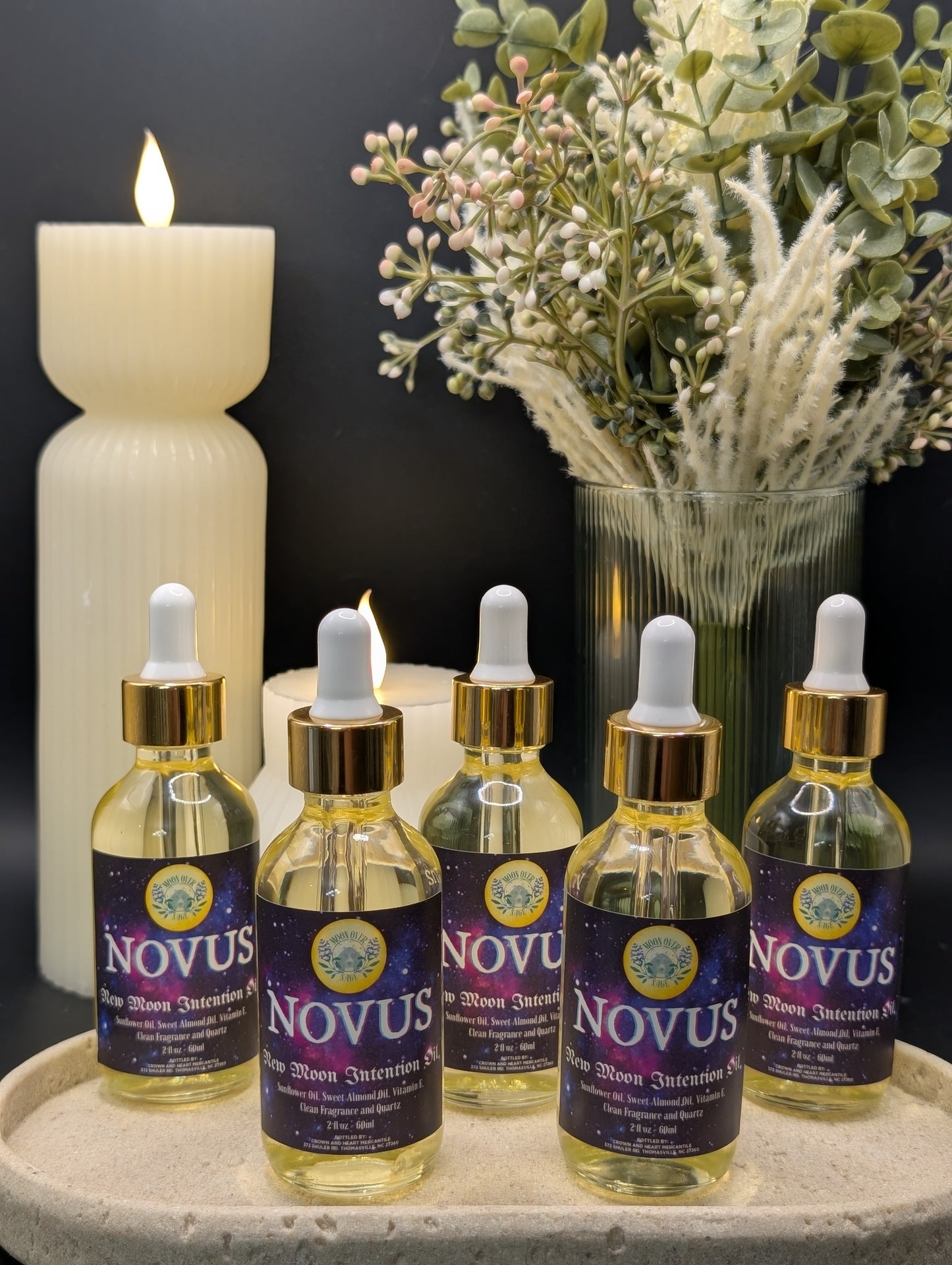 Moon Over Sage's Own Line of Intention Oils Infused with Crystals and Moon Magic!