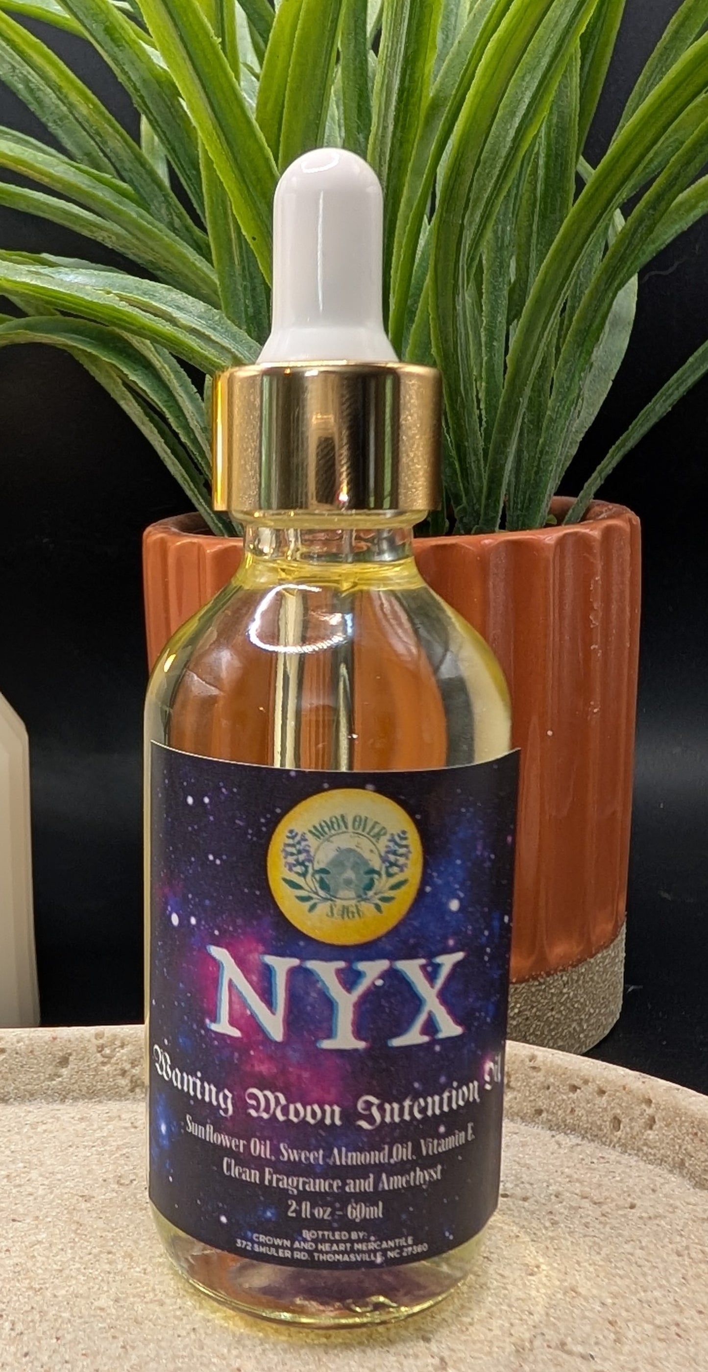 Moon Over Sage's Own Line of Intention Oils Infused with Crystals and Moon Magic!