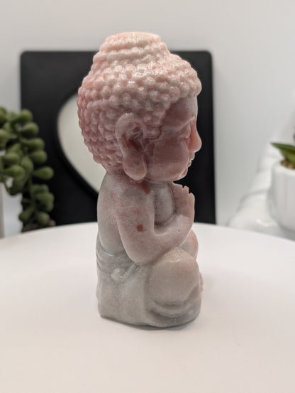 Pink Opal Buddha Statue - Statement Piece