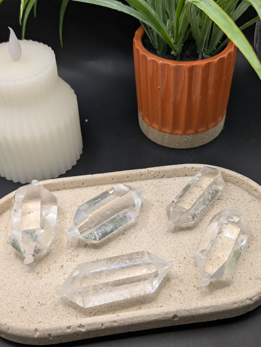 Clear Quartz Double Terminated Points with Superb Clarity!!