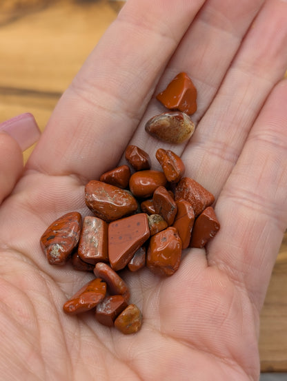 Polished Red Jasper tumble stones in natural brick red rust and earthy tones