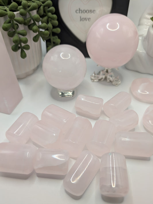 Rose Calcite "Barrel Shaped" Tumbles - Extremely Unique Shape - High Quality Stones from Pakistan!