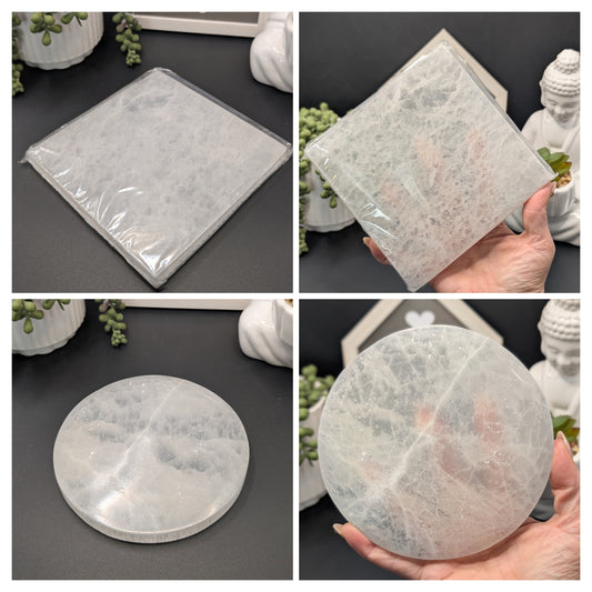 Chunky Selenite Charging Plate