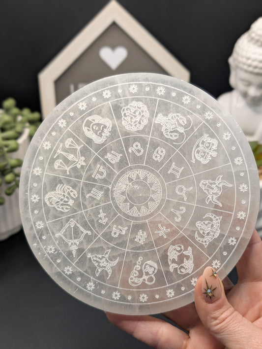 Chunky Round Selenite Charging Plates