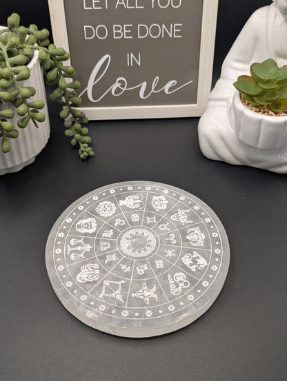 Chunky Round Selenite Charging Plates