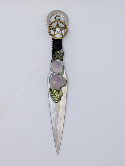 Metal & Crystal Daggers/Athames - Ritual Blades 6"
