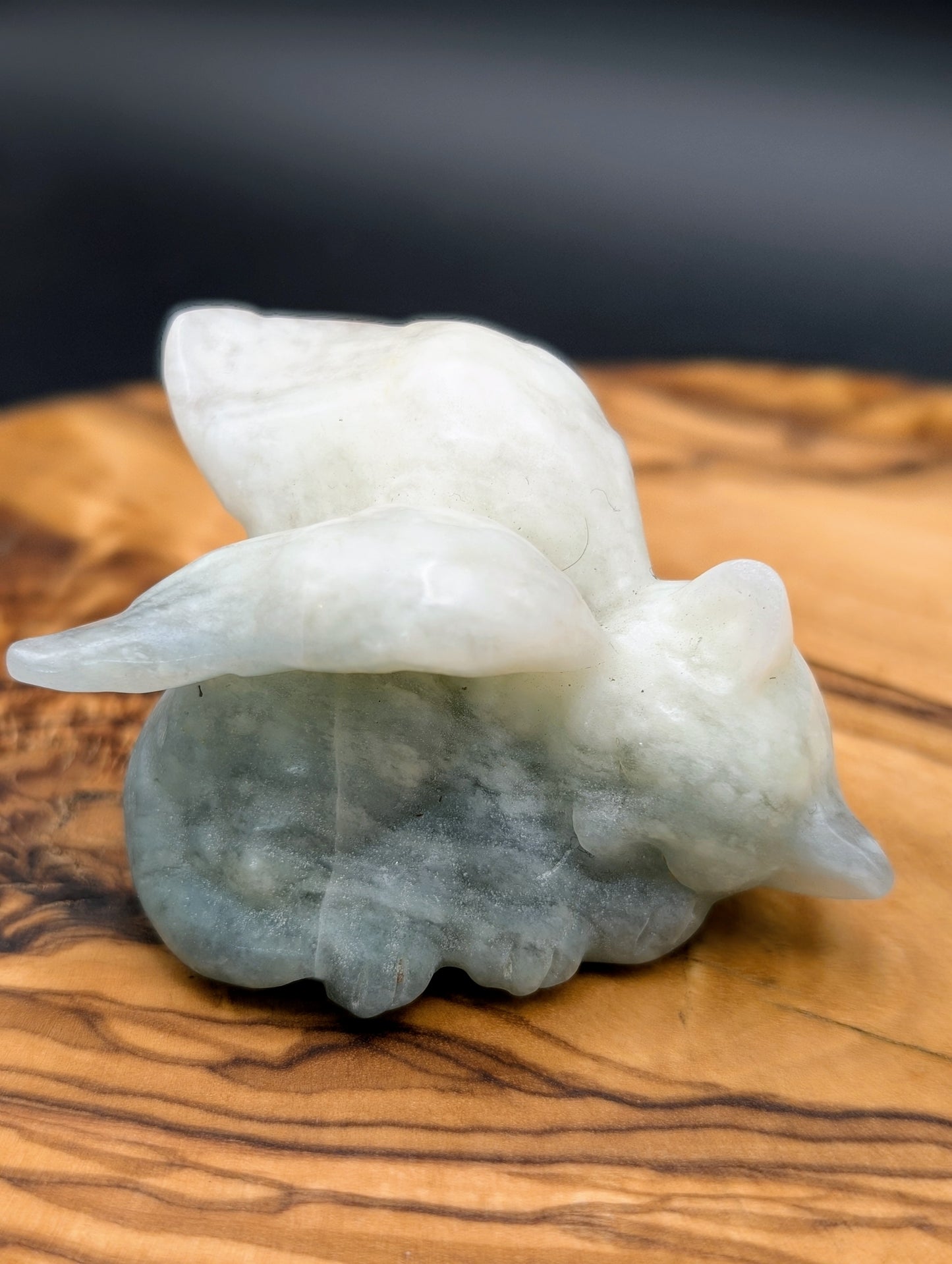 Crystal Angel Cat Carvings