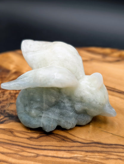Crystal Angel Cat Carvings