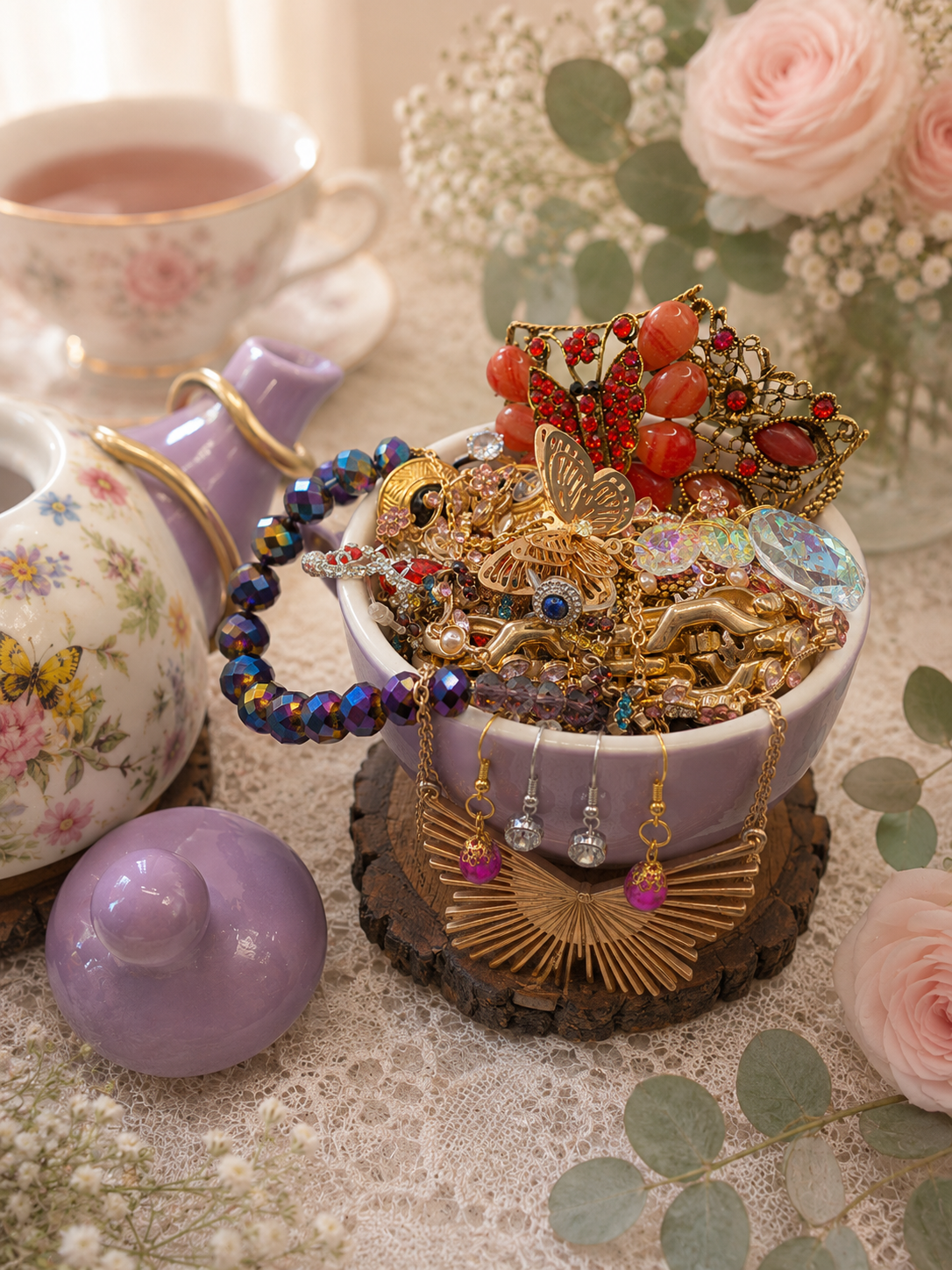 Tea Party Treasures Jewelry Jar Set