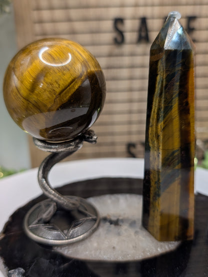 Tigers Eye Sphere & Tower Bundle