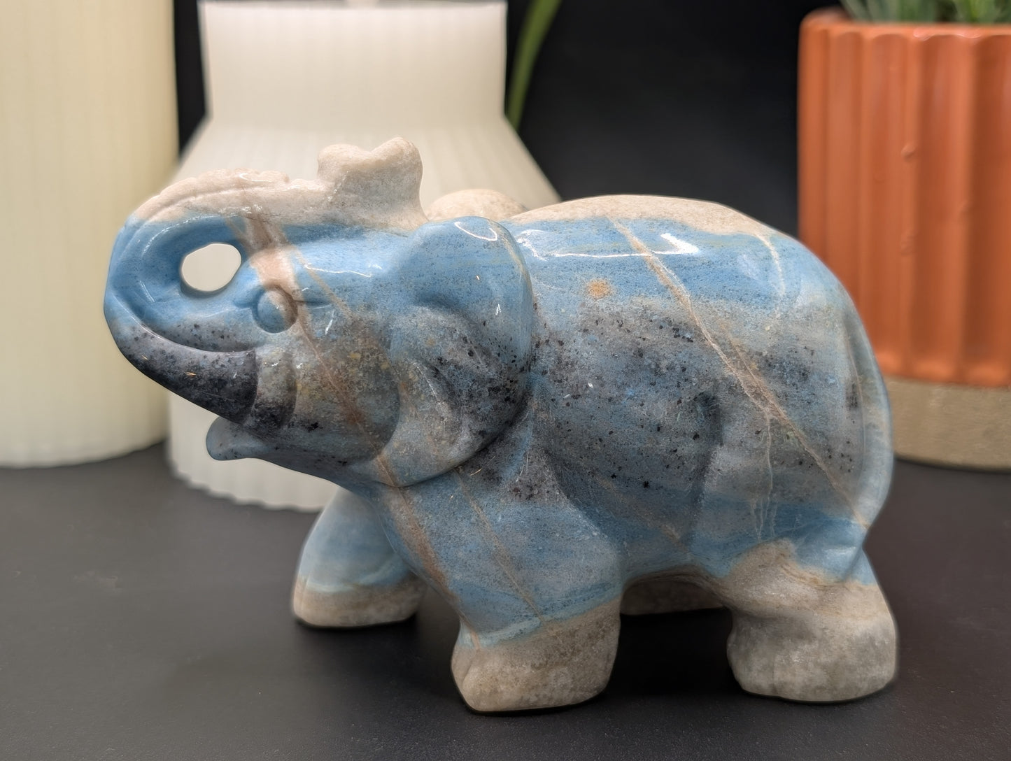 Trolleite Elephant Carving