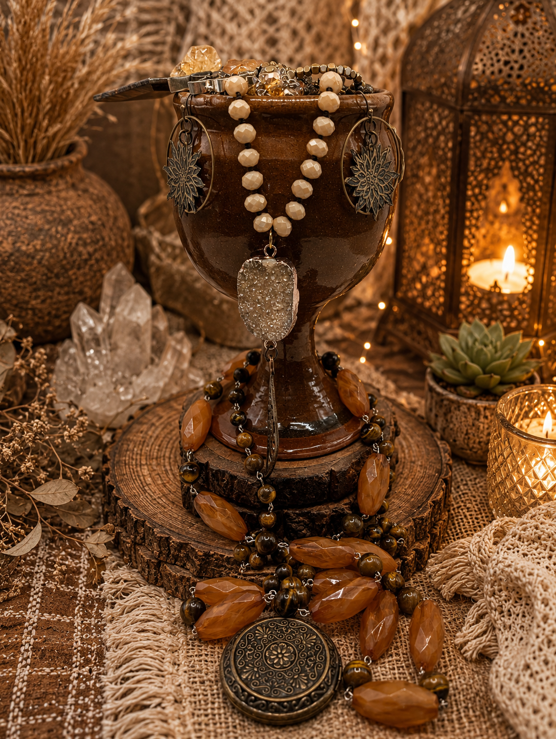 Wanderer's Earth & Stone Jewelry Jar