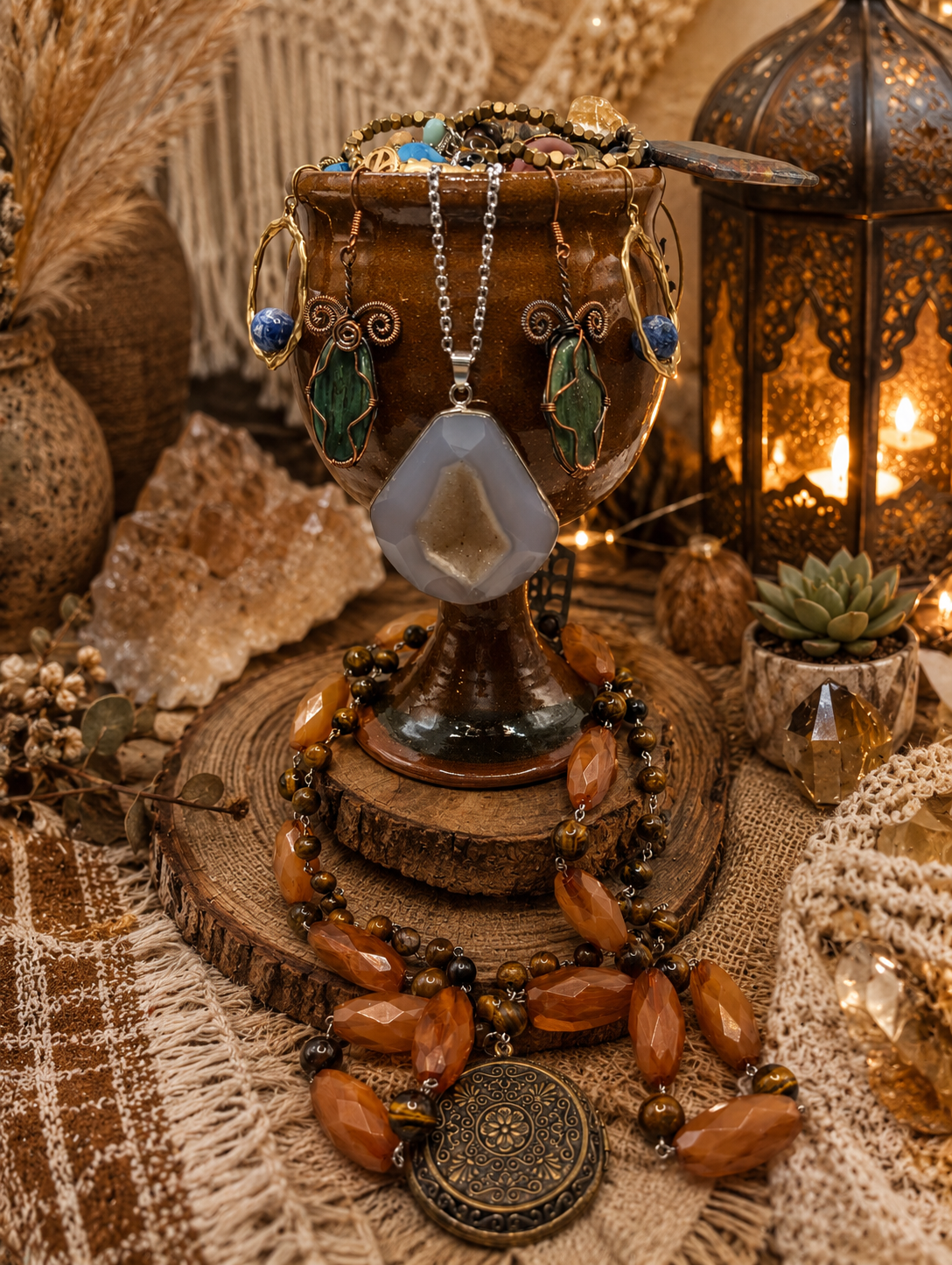 Wanderer's Earth & Stone Jewelry Jar