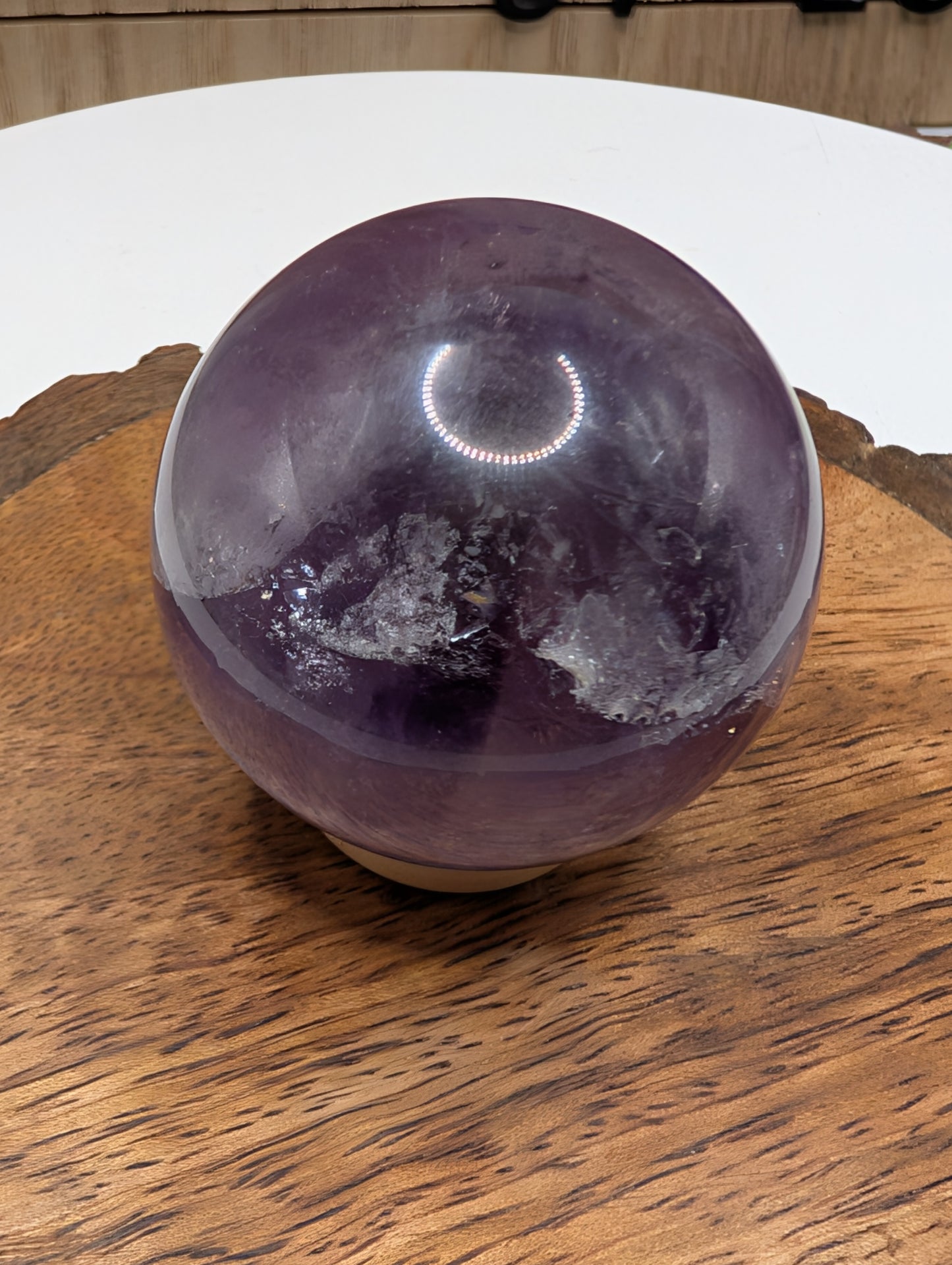 Amethyst Sphere with Natural Rainbows