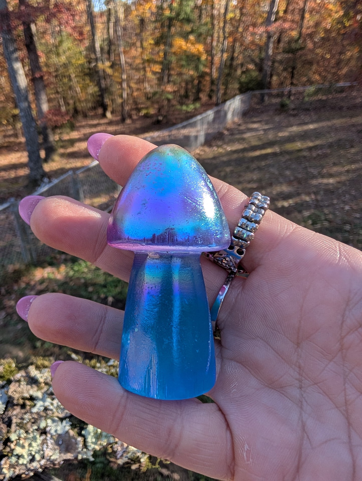 Aura Selenite Mushroom