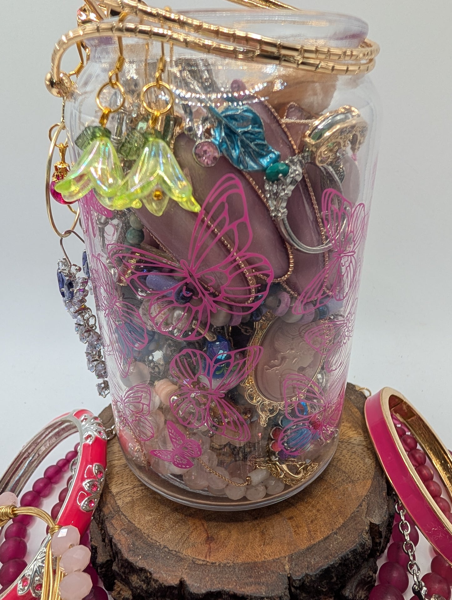 Bloom & Butterfly Whimsy Jewelry Jar