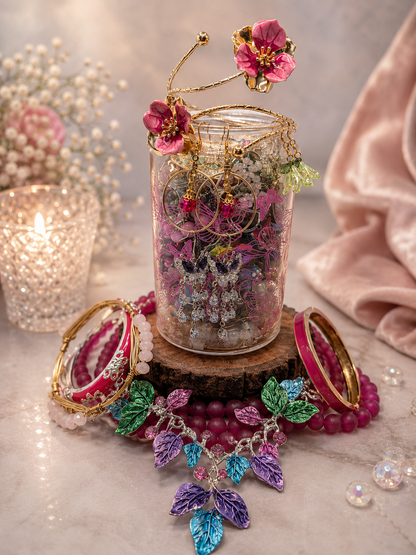Bloom & Butterfly Whimsy Jewelry Jar