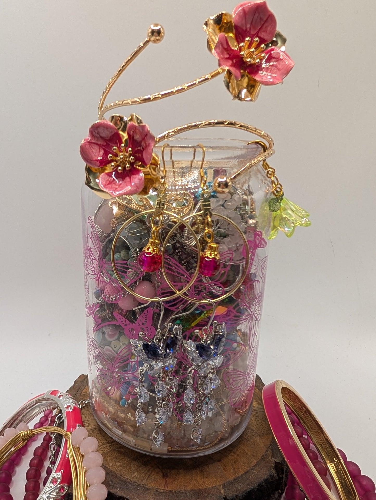 Bloom & Butterfly Whimsy Jewelry Jar