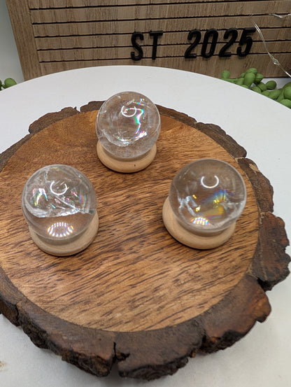 Clear Quartz Sphere with Exceptional Clarity & Rainbows