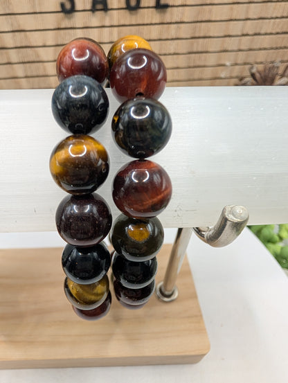 Colorful Tiger's Eye Beaded Bracelet