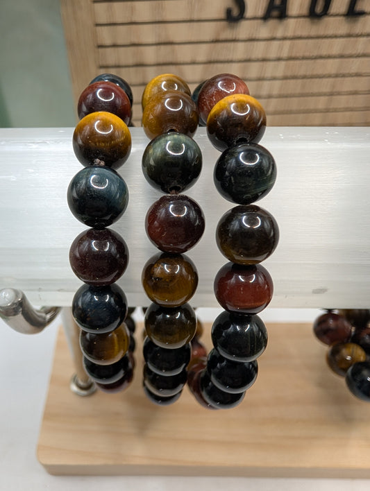 Colorful Tiger's Eye Beaded Bracelet