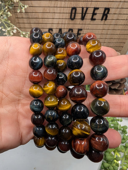 Colorful Tiger's Eye Beaded Bracelet