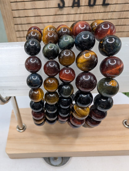 Colorful Tiger's Eye Beaded Bracelet