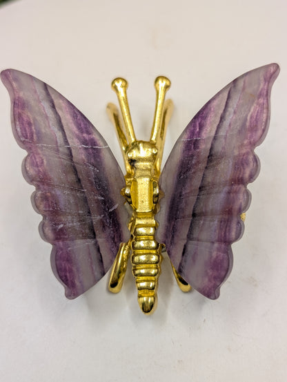 Fluorite Crystal Butterflies - Gemstone Decor