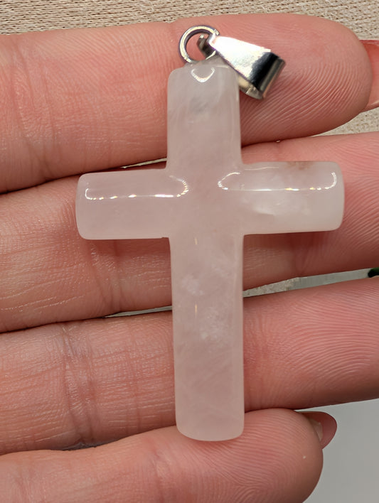 Crystal Natural Stone Cross Pendants - Gemstone Necklace
