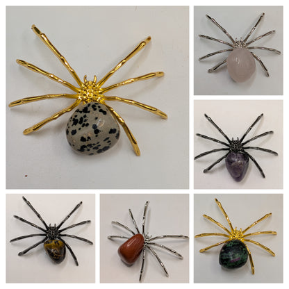 Crystal Spiders - Gemstone Healing Decor