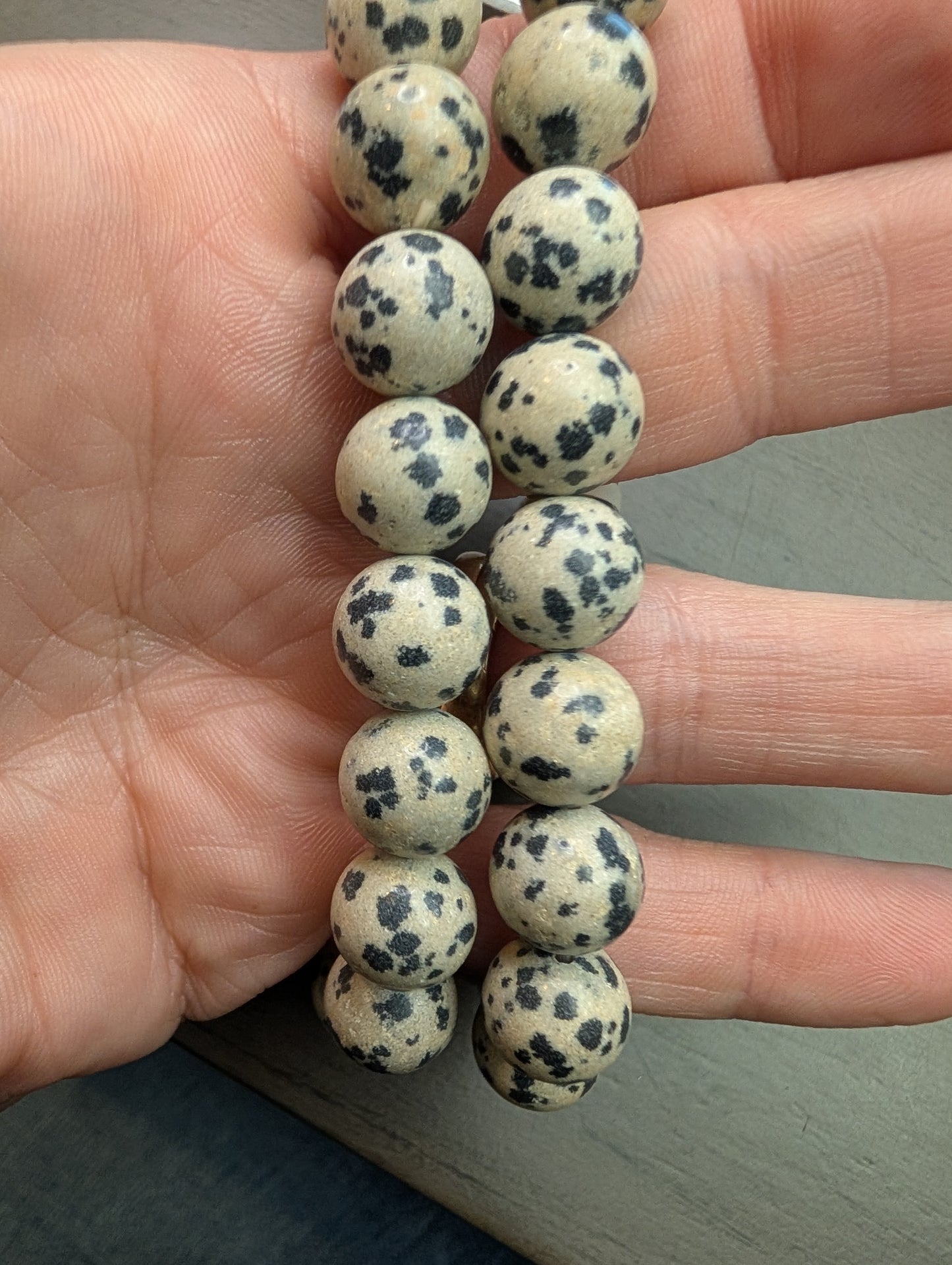 Dalmatian Jasper Beaded Bracelet