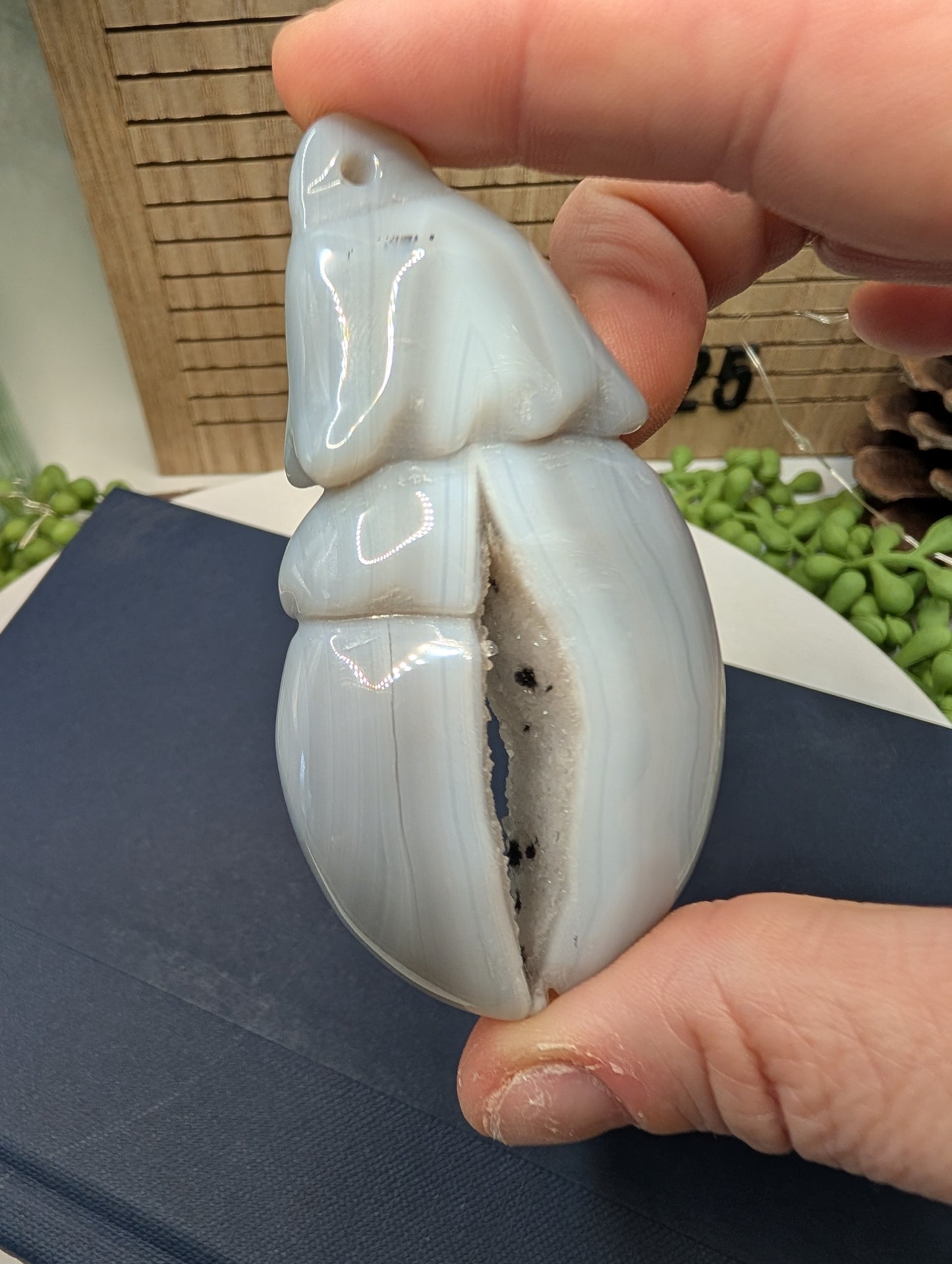 Druzy Agate & Quartz Lobster Claws