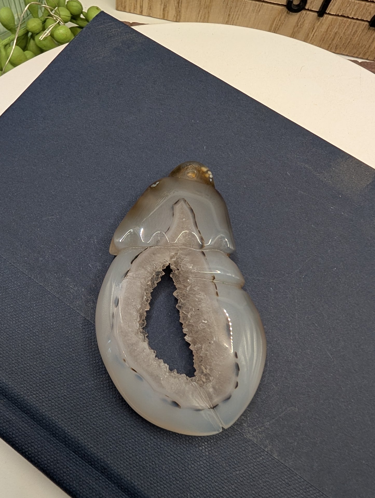 Druzy Agate & Quartz Lobster Claws