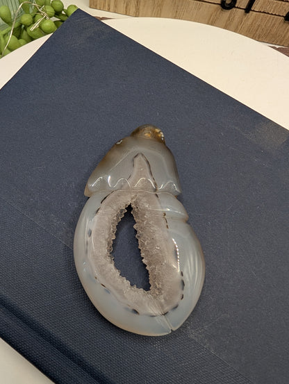 Druzy Agate & Quartz Lobster Claws