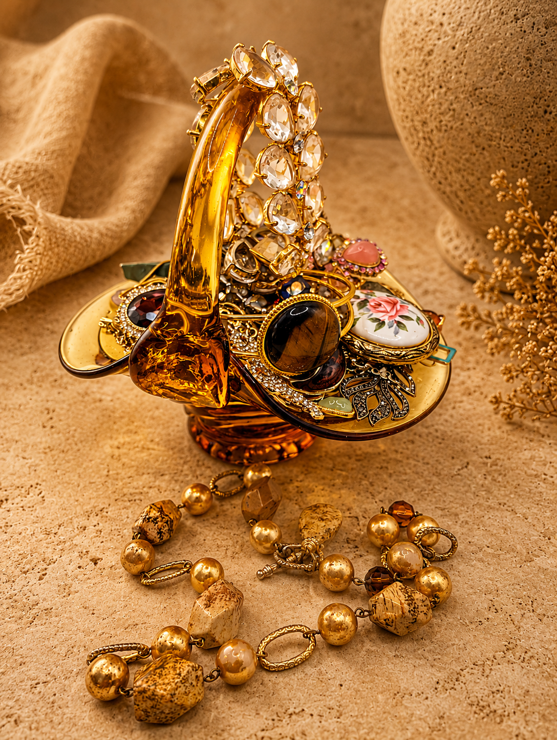 Golden Hour Treasure Jar
