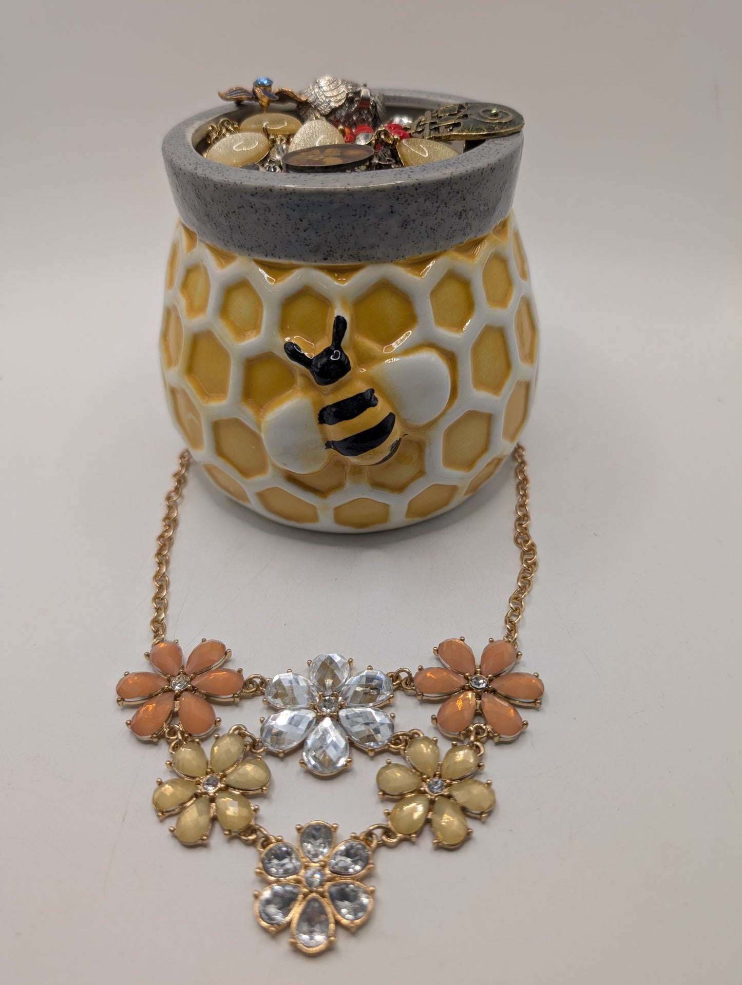 Honeycomb Treasure Jewelry Jar