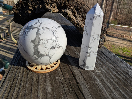 Howlite Sphere & Tower Bundle B