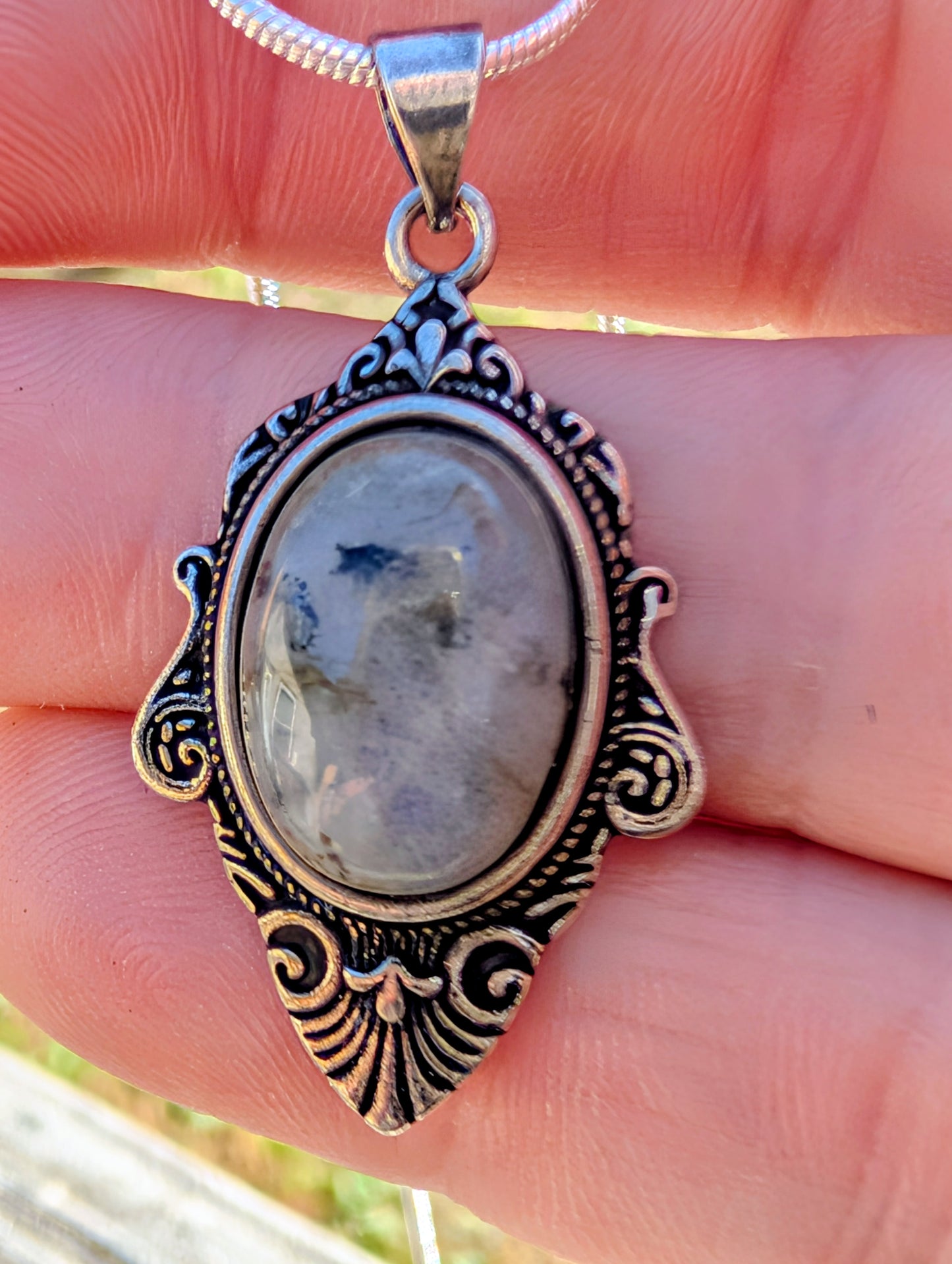 Natural Labradorite Pendant Necklace