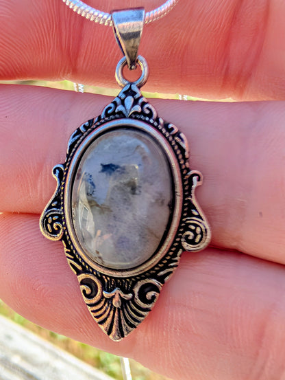Natural Labradorite Pendant Necklace