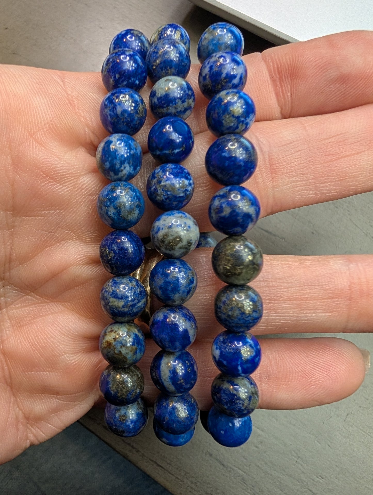 Lapis Lazuli 8mm Beaded Bracelet
