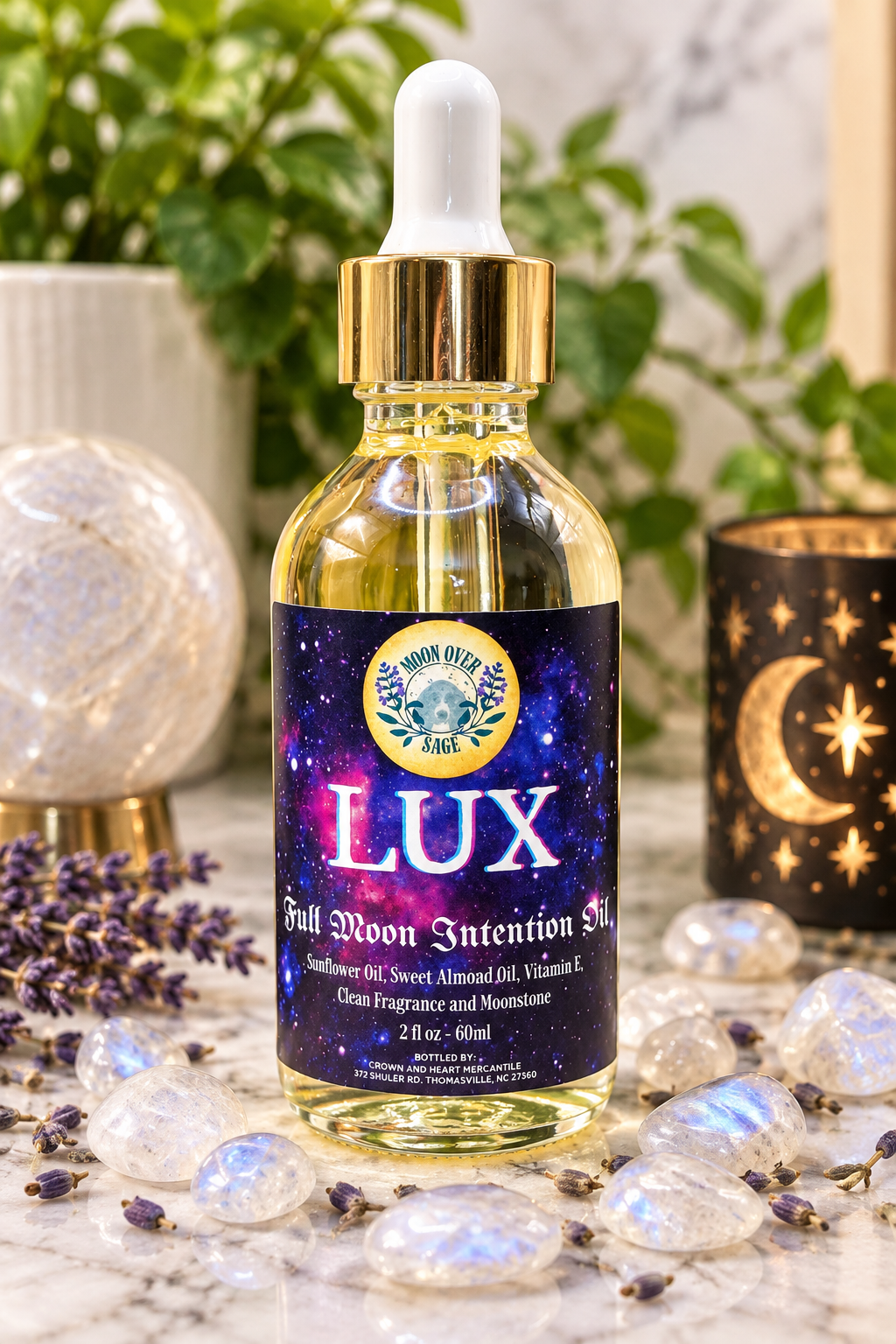 LUX Full Moon Intention Oil infused with Moonstone by Moon Over Sage
