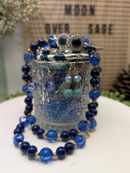 Mystery Jewelry Jar - Blue Tones