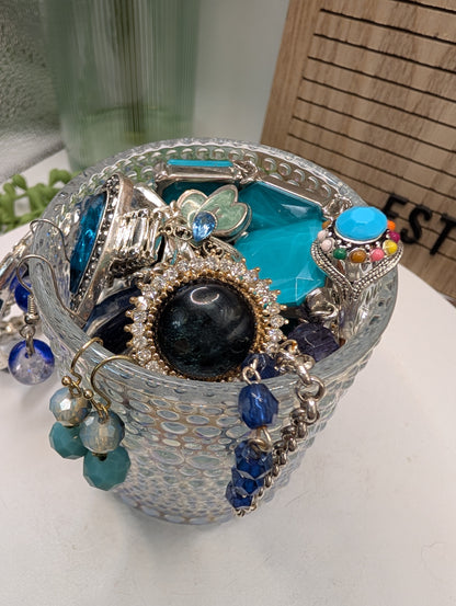 Mystery Jewelry Jar - Blue Tones
