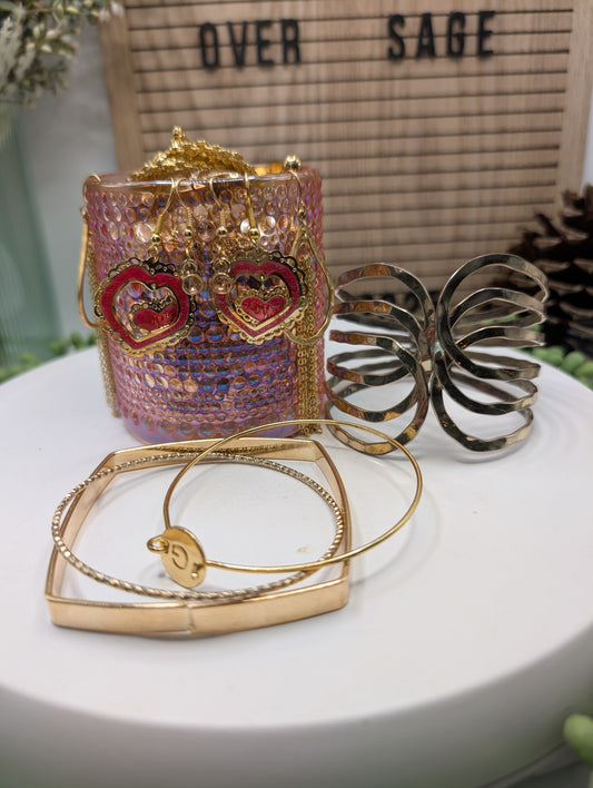 Mystery Jewelry Jar - Gold Tones