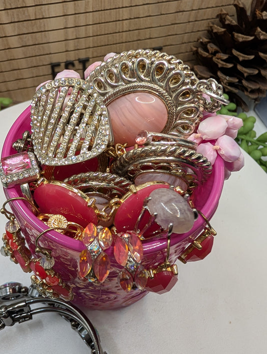 Mystery Jewelry Jar - Pink Tones