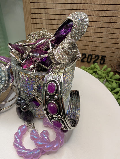 Mystery Jewelry Jar - Purple Tones