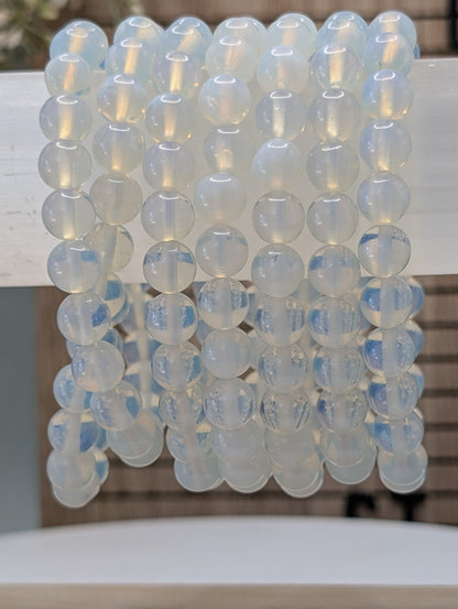 Opalite 8mm Beaded Bracelet