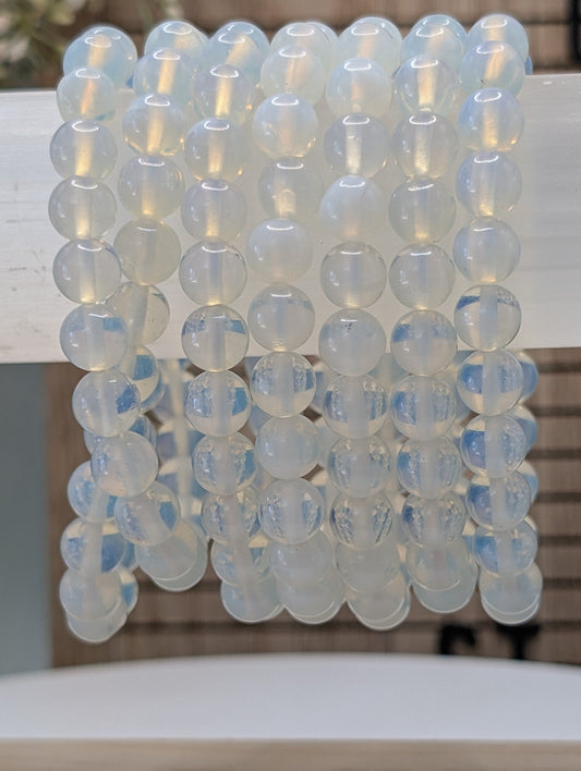 Opalite 8mm Beaded Bracelet